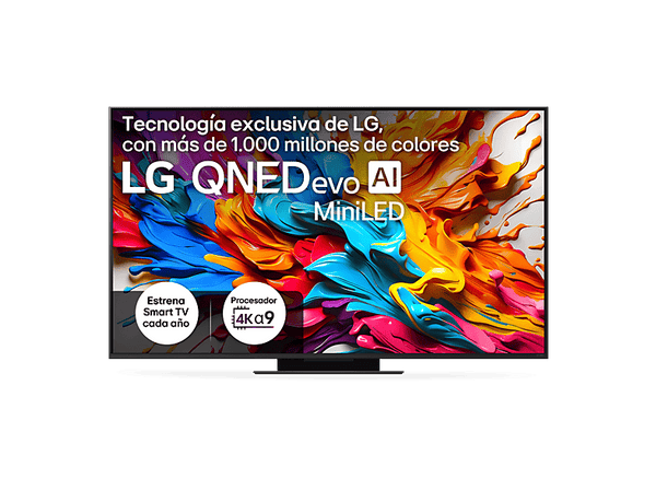 TV QNED MiniLED 65 LG 65QNED9MA6B UHD 4K Inalámbrico Procesador Inteligente α9 AI Processor 4K Gen8 Smart TV DVB-T2 (H.265) Negro