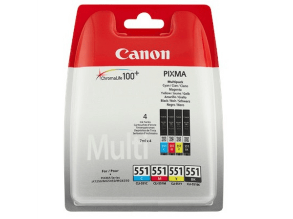 Cartuchos Canon Multipack CLI-551