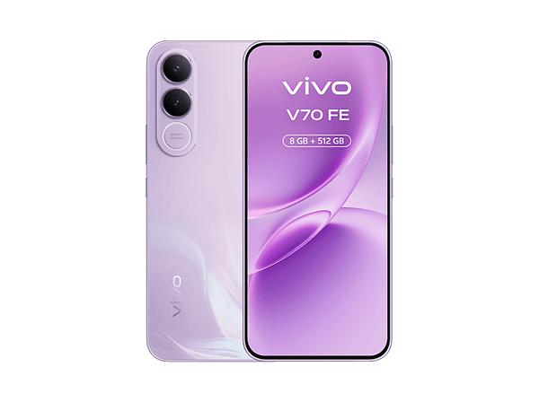Móvil vivo Bundle V70 FE  Muse Purple  512GB  8GB RAM  6.83 AMOLED  Dimensity 7360-Turbo  7000 mAh