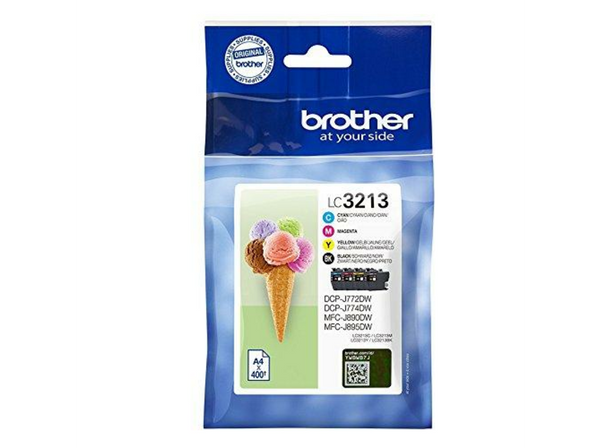 Cartucho de Tinta Brother LC-3213VAL 400 Páginas Negro Cian Magenta y Amarillo
