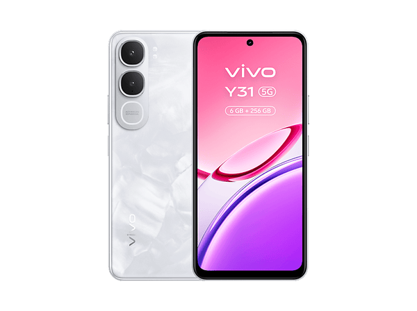 Móvil vivo Y31  Marble White  256GB  6GB RAM  6.72 LCD  Qualcomm Snapdragon®  4 Gen 2  6500 mAh