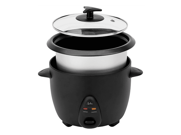 Arrocera Jata JEAR2510  400 W  1 l  Selector de Programas  Rapa de Vidrio Templado  Negro
