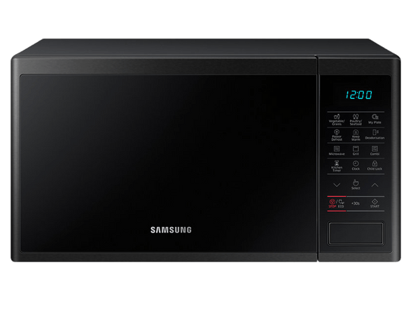 Microondas Samsung MG23J5133AK/EC 23 litros 800W Interior de cerámica Grill Negro