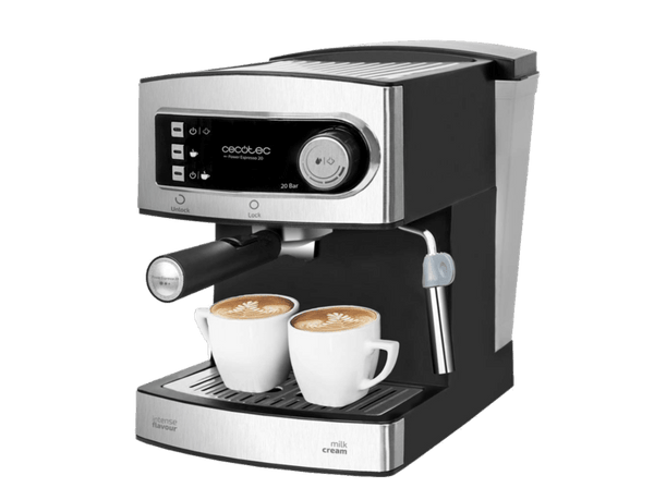Cafetera Express Cecotec Power Espresso 20 850 W 20 bares 1.5 L Plata y negro