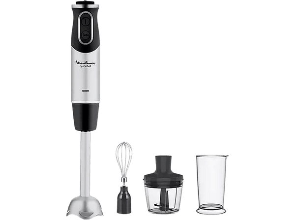 Batidora de mano Moulinex DD6558 QUICKCHEF 3 en 1 1000W 10 Velocidades Funcion turbo Acero Inoxidablel
