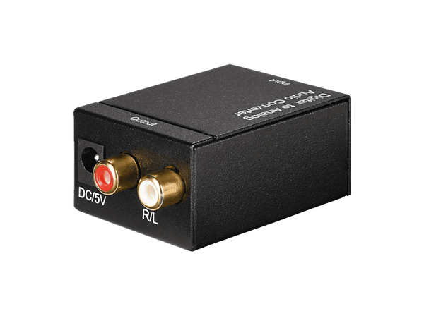 Cable audio ISY IAU-1005 Conversor Toslink/Coaxial Audio in a Coaxial Audio out Plug & Play Negro
