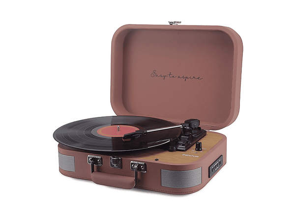 Tocadiscos Prixton VC600 Correa de Transmisión Bluetooth 33/45/78 rpm Dos Altavoces Estéreo de 5W Mocha Mousse