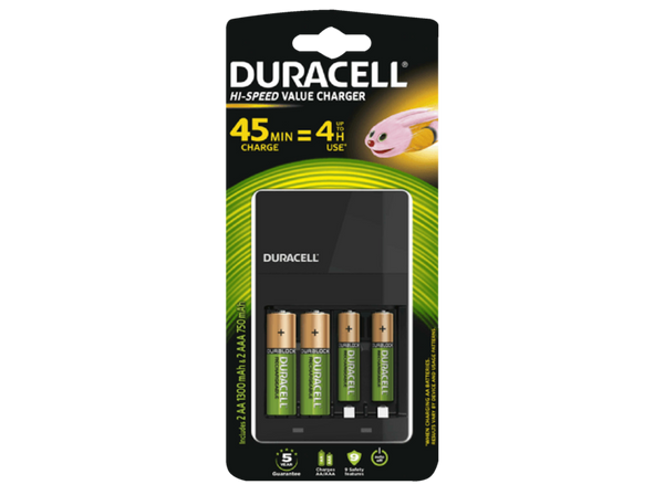 Cargador de pilas Duracell CEF14 (4 AA 1300)