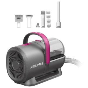 Kit de Aseo para Mascotas con Aspiradora 5 en 1 Grooming Vacuum Kit Negro