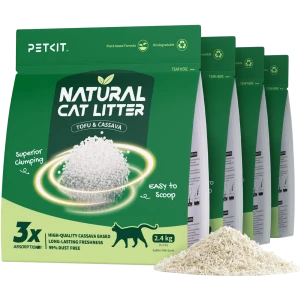 PETKIT Arena de Tofu para Gatos 100% Natural (Pack x4)