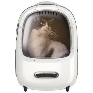 PETKIT Breezy Dome 2 Mochila de Viaje para Perros y Gatos Blanco