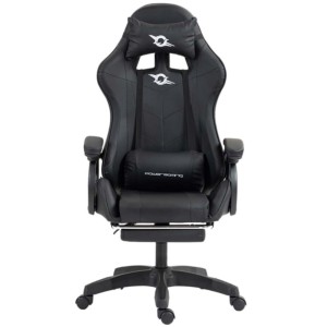 PowerGaming Silla 7 puntos Masaje Reposapiés Negro